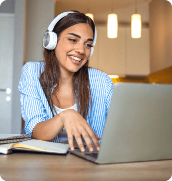 Estudiante sonriendo