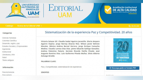 práctica social. Paz y Competitividad -P&C- 20 años de experiencia práctica social. Paz y Competitividad -P&C- 20 años de experiencia