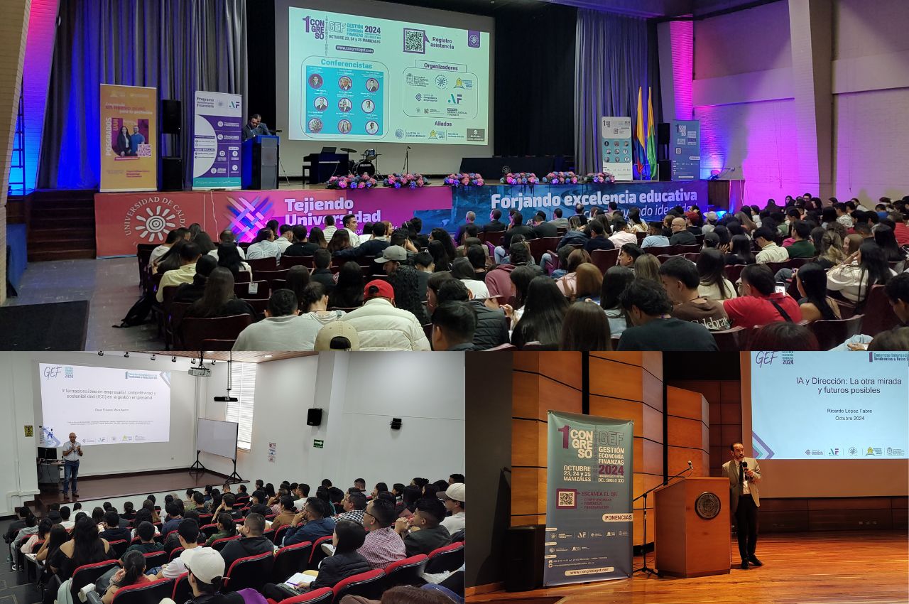 1er Congreso Internacional de Gestión, Economía y Finanzas - GEF 2024 Auditorio lleno de personas escuchando el congreso Internacional de Gestión, Economía y Finanzas