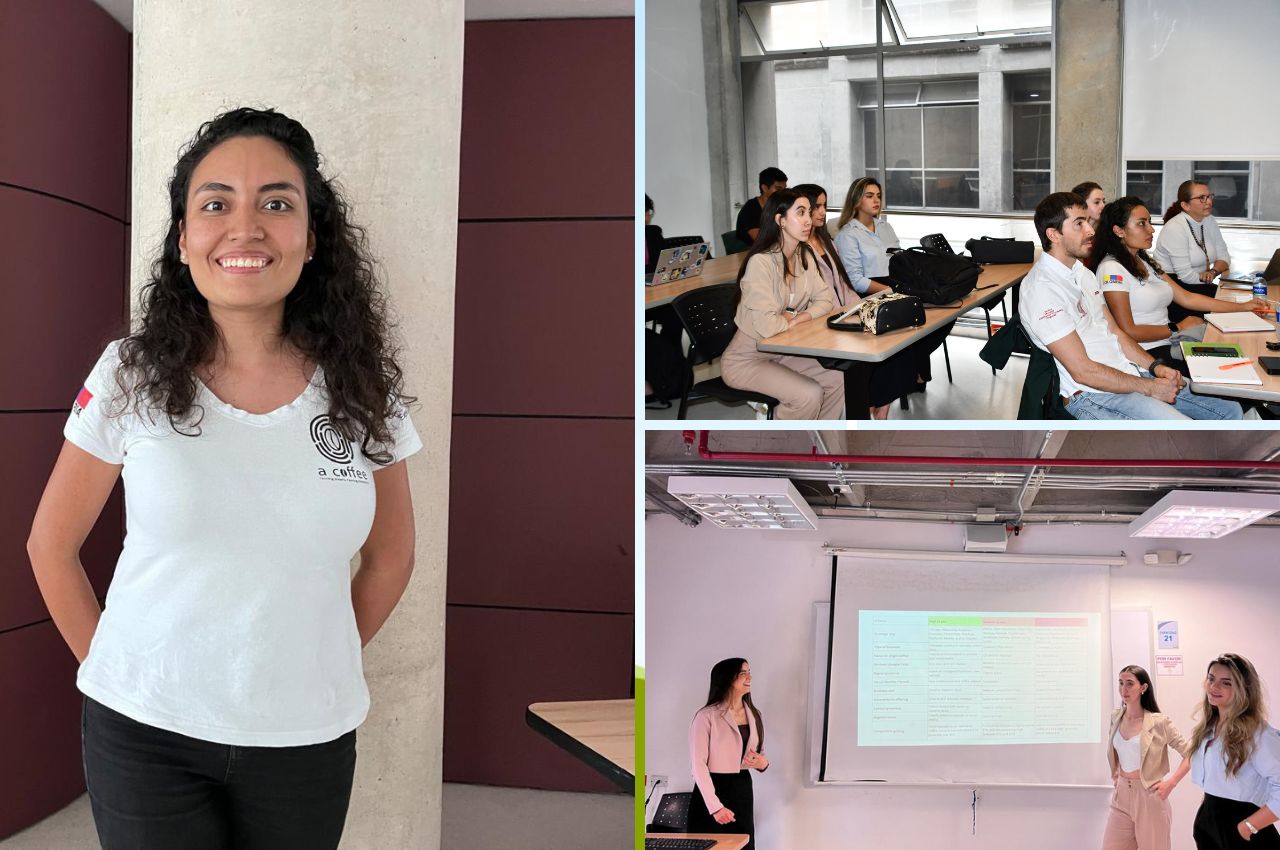 Exposición final del curso de Investigación de Mercados con los estudiantes UAM. Estudiantes UAM presentan investigación de mercados para "A Coffee Family"