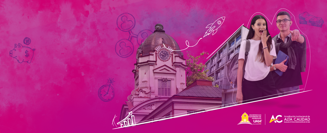 Estudiantes administración de empresas en cúpula