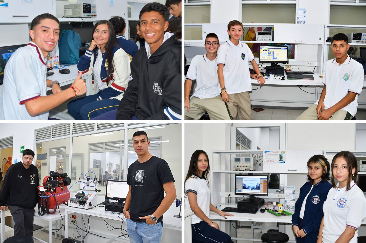 Estudiantes de UTC-UAM en la feria de proyectos.