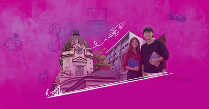 Estudiantes de administración de empresas virtual