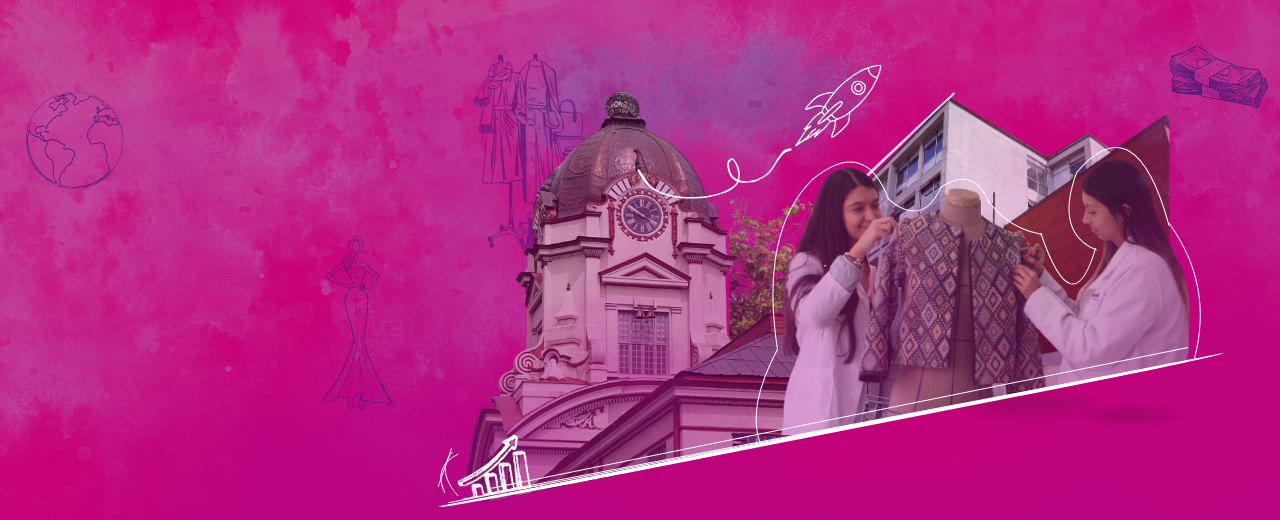 Estudiantes de Diseño de Modas trabajando