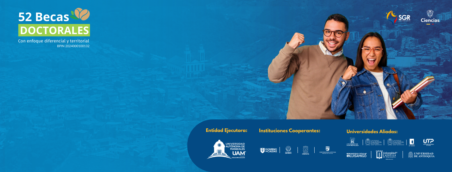 imagen con dos estudiantes hombre y mujer los cuales suben su mano en modo de celebración 