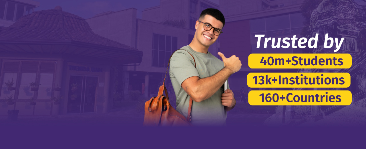 Imagen estudiante con maleta listo para presentar examen