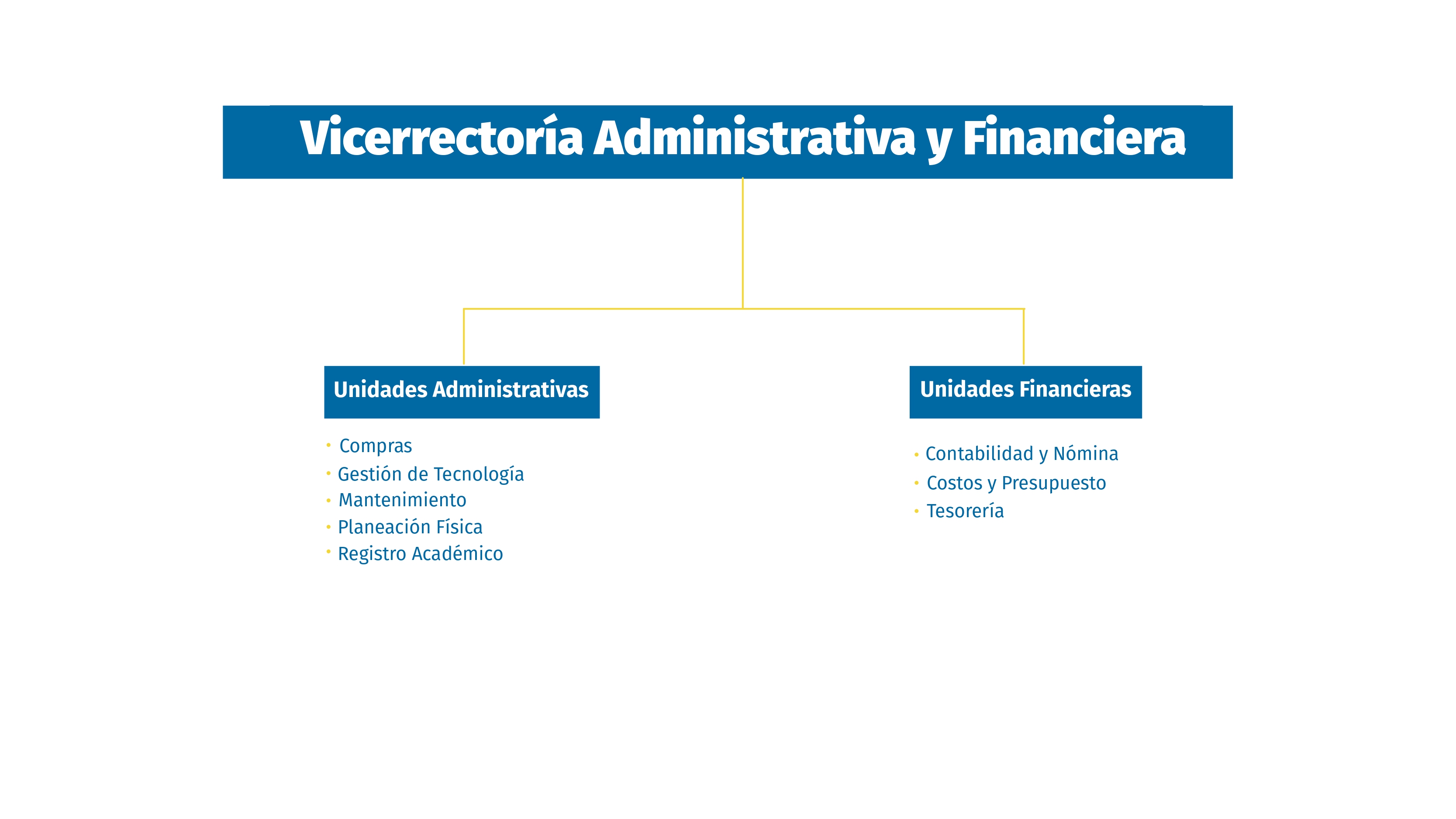 Organigrama Vicerrectoría Financiera UAM