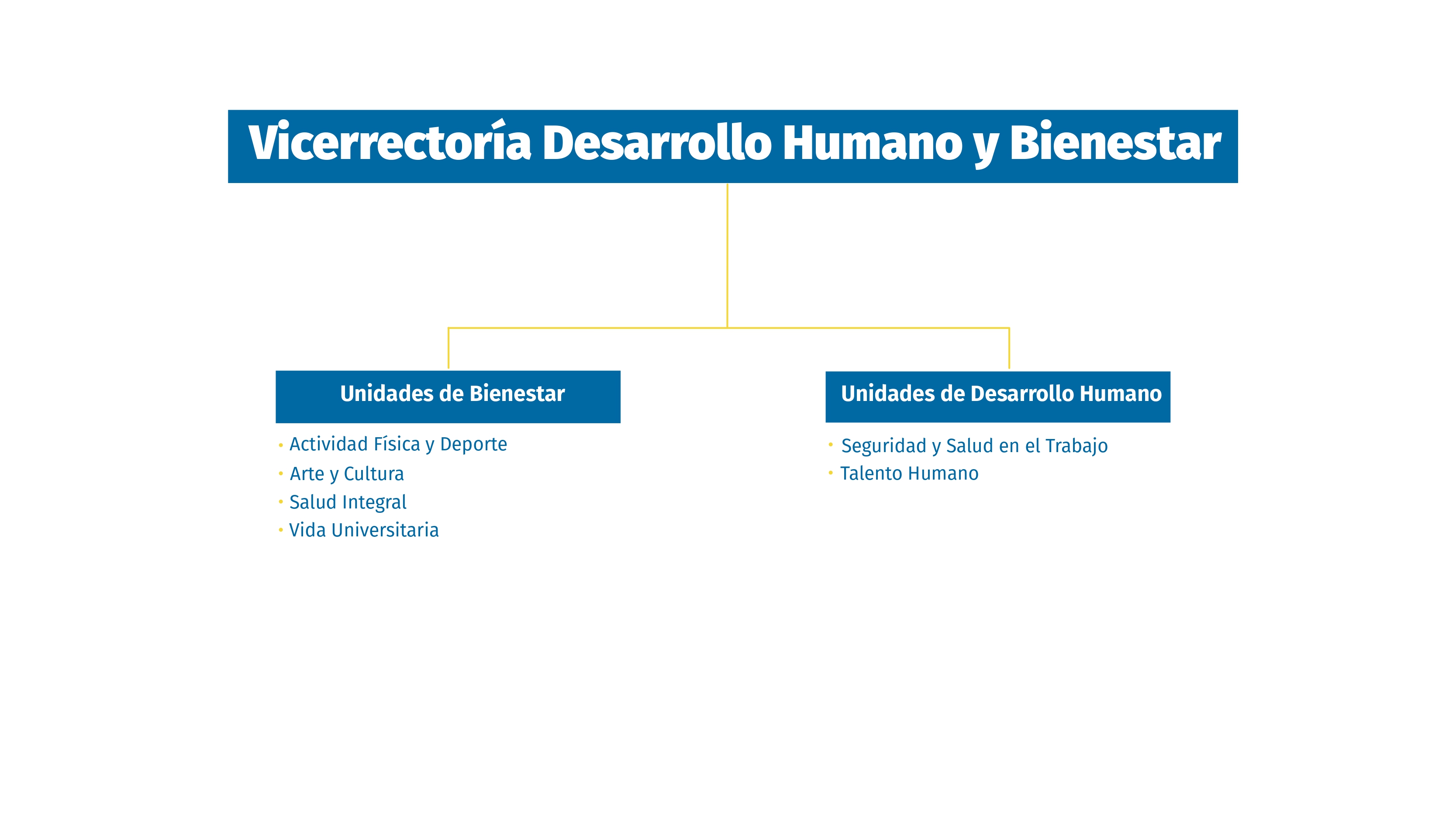 Organigrama Vicerrectoría Desarrollo Humano y Bienestar UAM