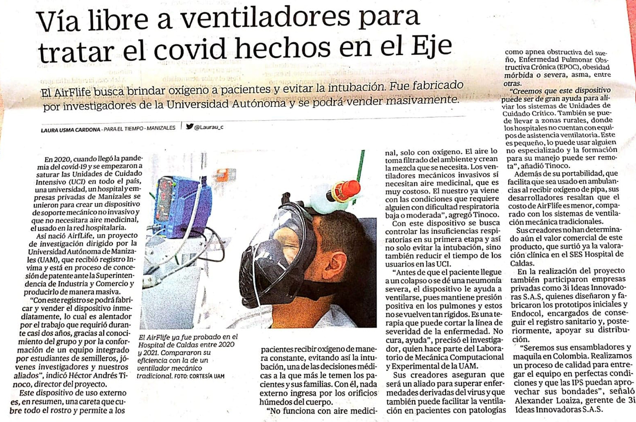 El Tiempo destaca a AirFlife