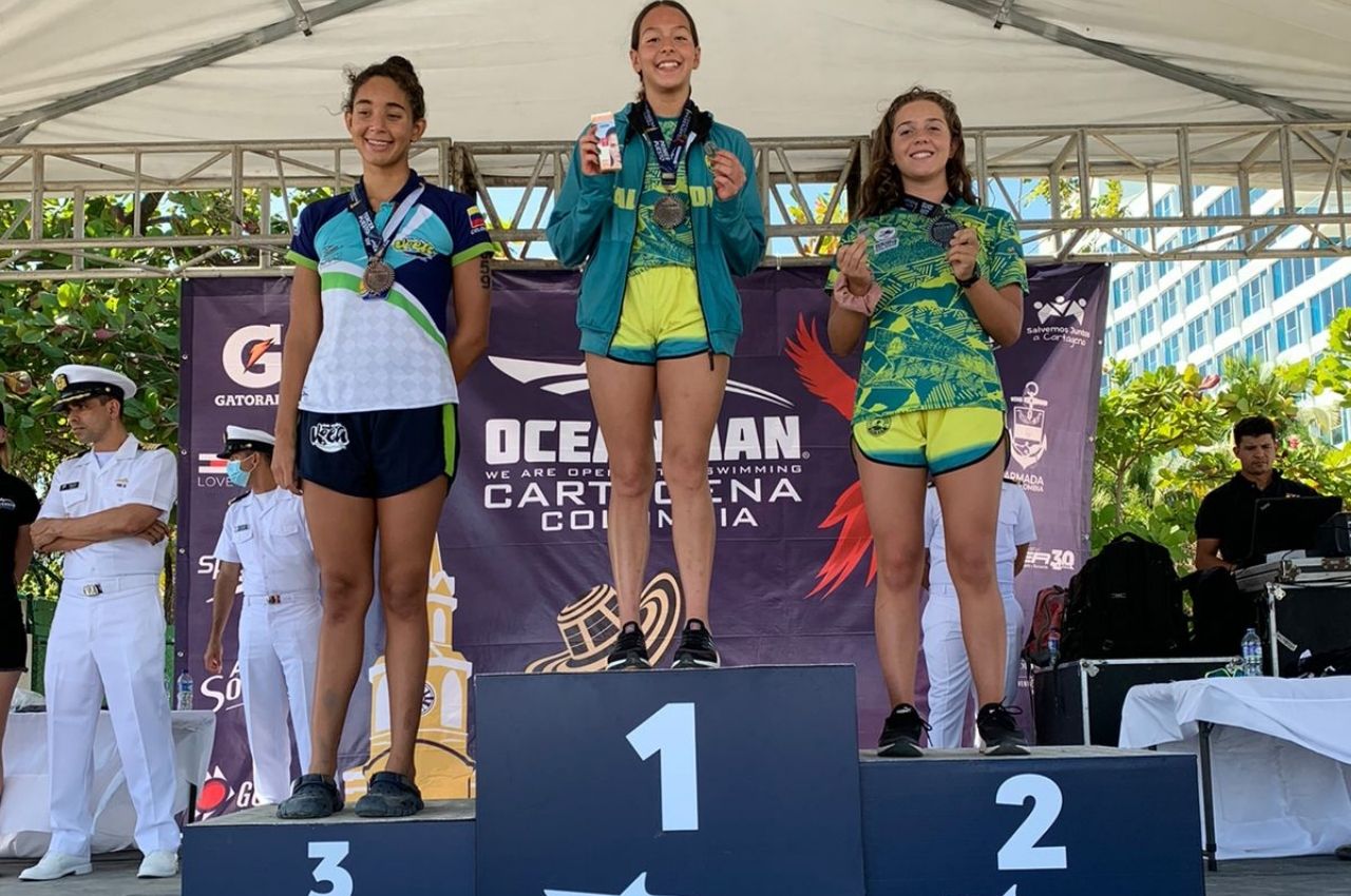 Sofía Ospina en Oceanman gana dos medallas de plata