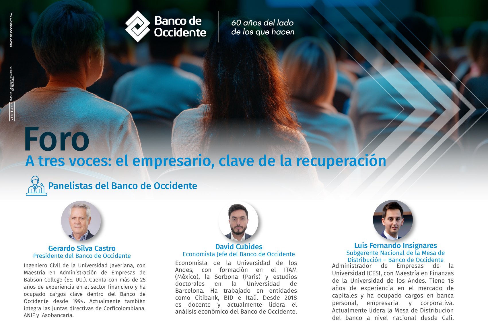 conferencistas foro a tres voces banco de occidente