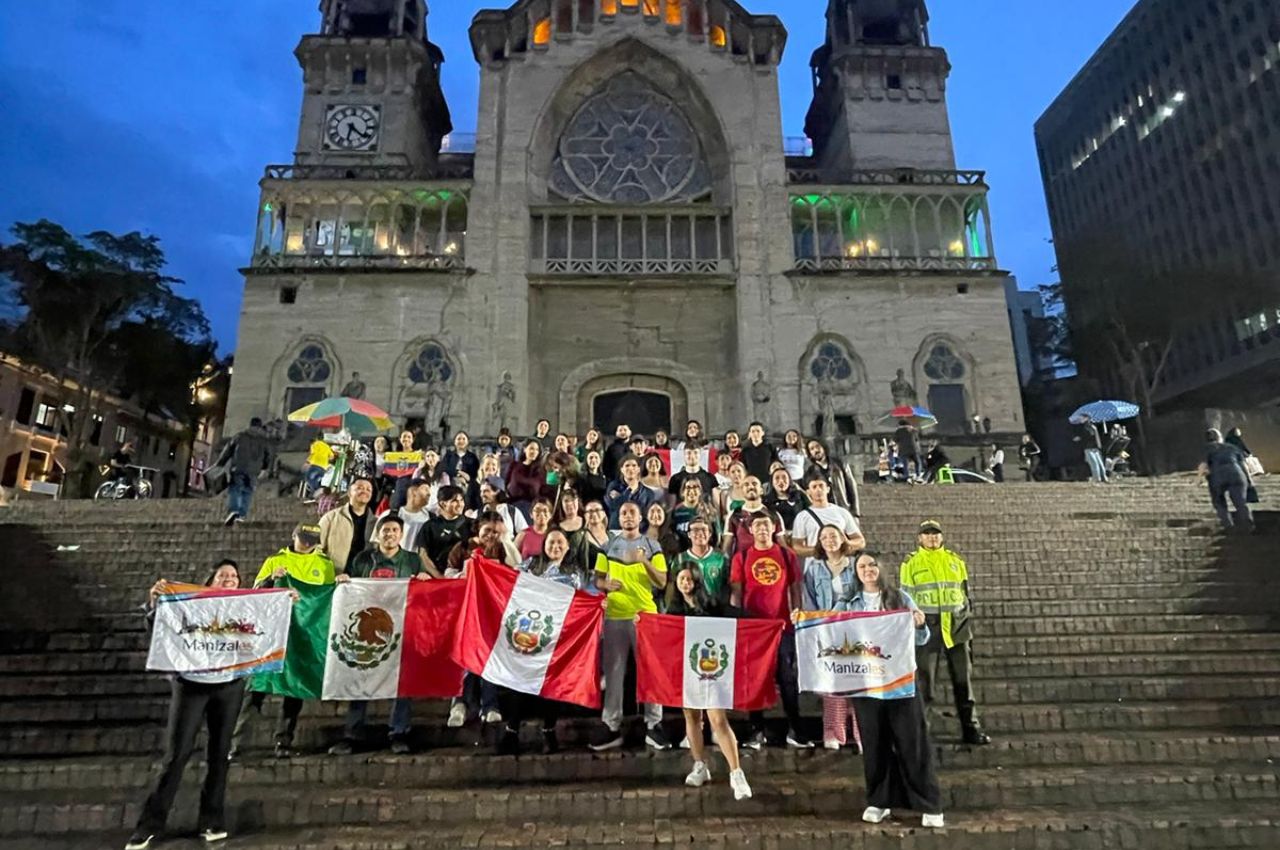 Los estudiantes internacionales hicieron un recorrido por Manizales.