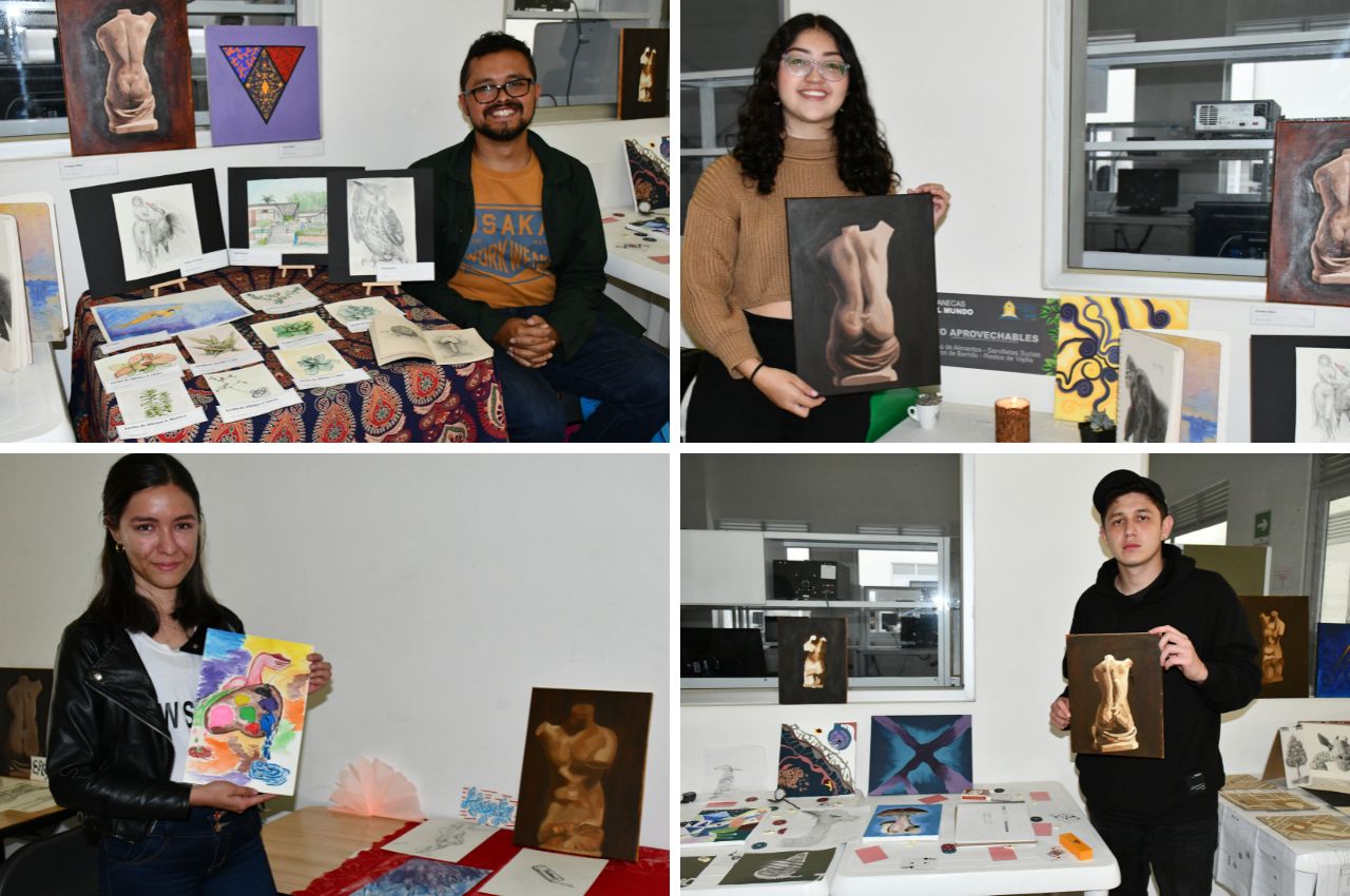 Exposición arte. Estudiantes UAM