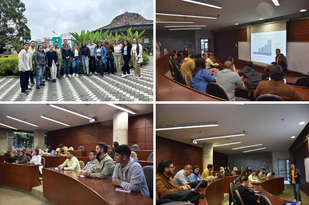 La graduada UAM y sus compañeros se capacitaron en Inteligencia Artificial con a Universidad Autónoma de Manizales.