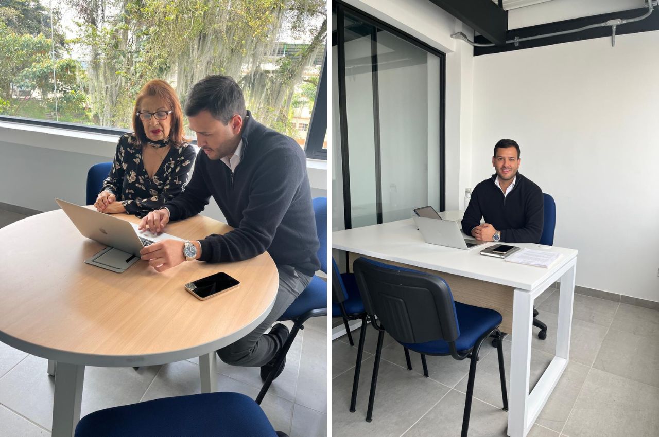 El graduado UAM de Administración de Empresas en su nuevo trabajo.