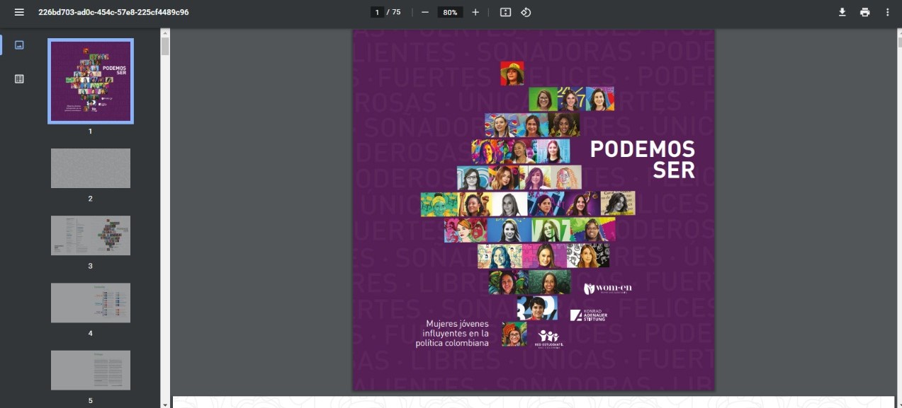 libro Podemos ser mujeres jóvenes influyentes en la política colombiana uam