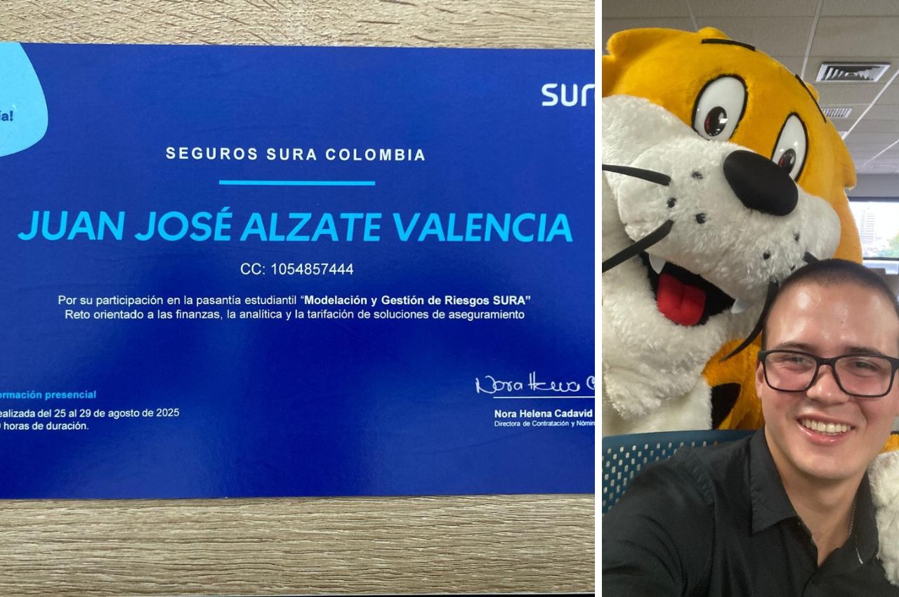 Estudiante de Economía UAM con su reconocimiento