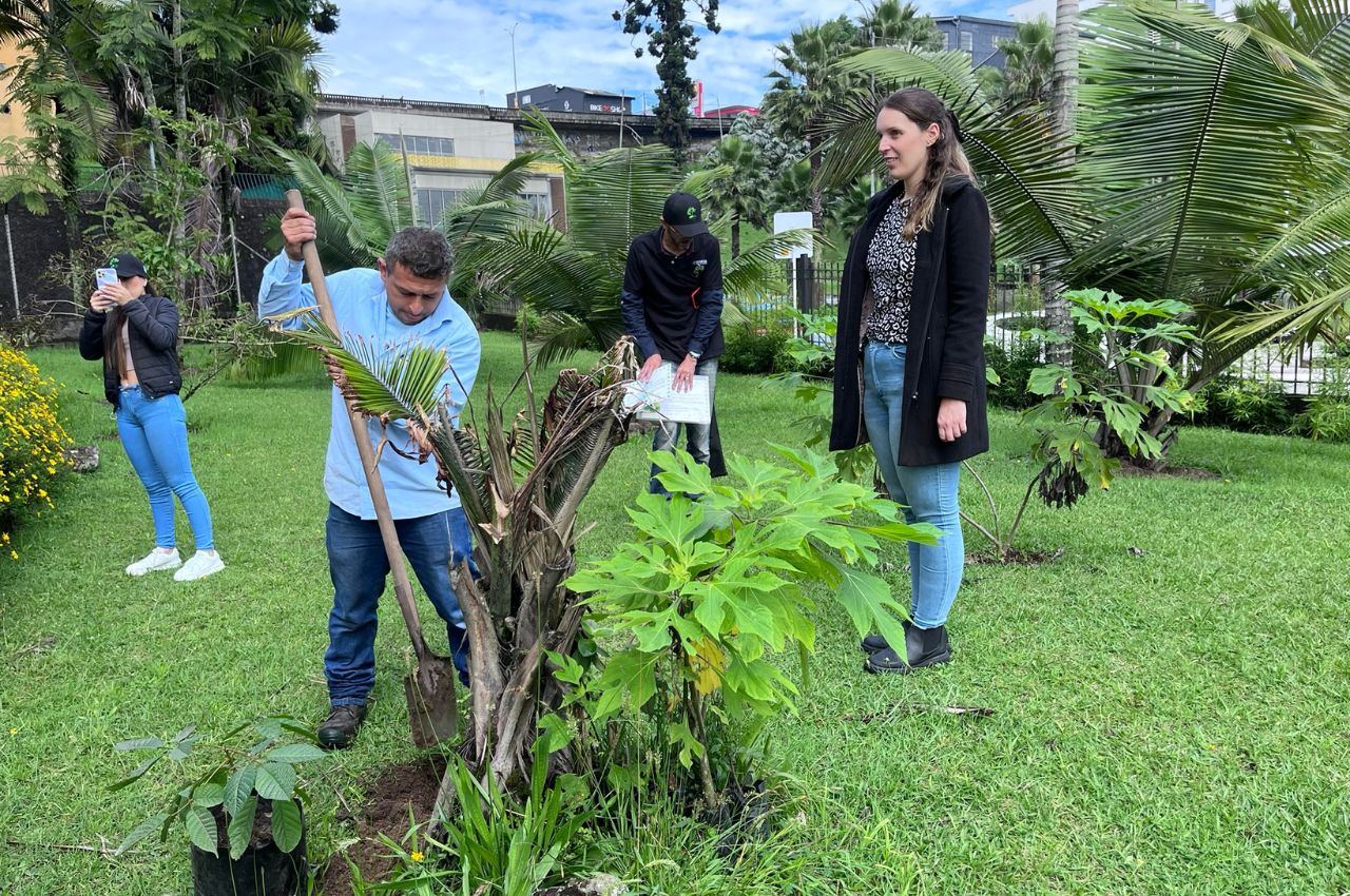 Siembra de dos guayacanes amarillos en la celebración del Día Mundial del Árbol.