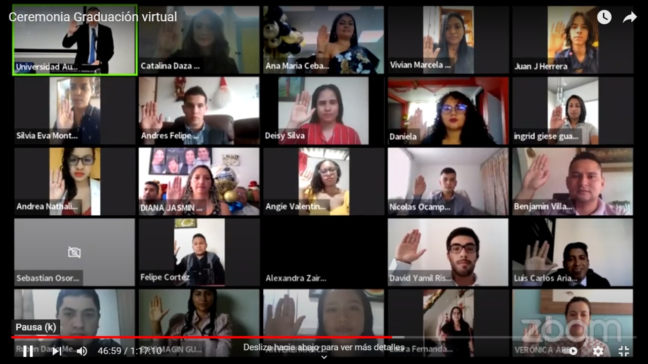 tercera ceremonia de grados Virtual UAM