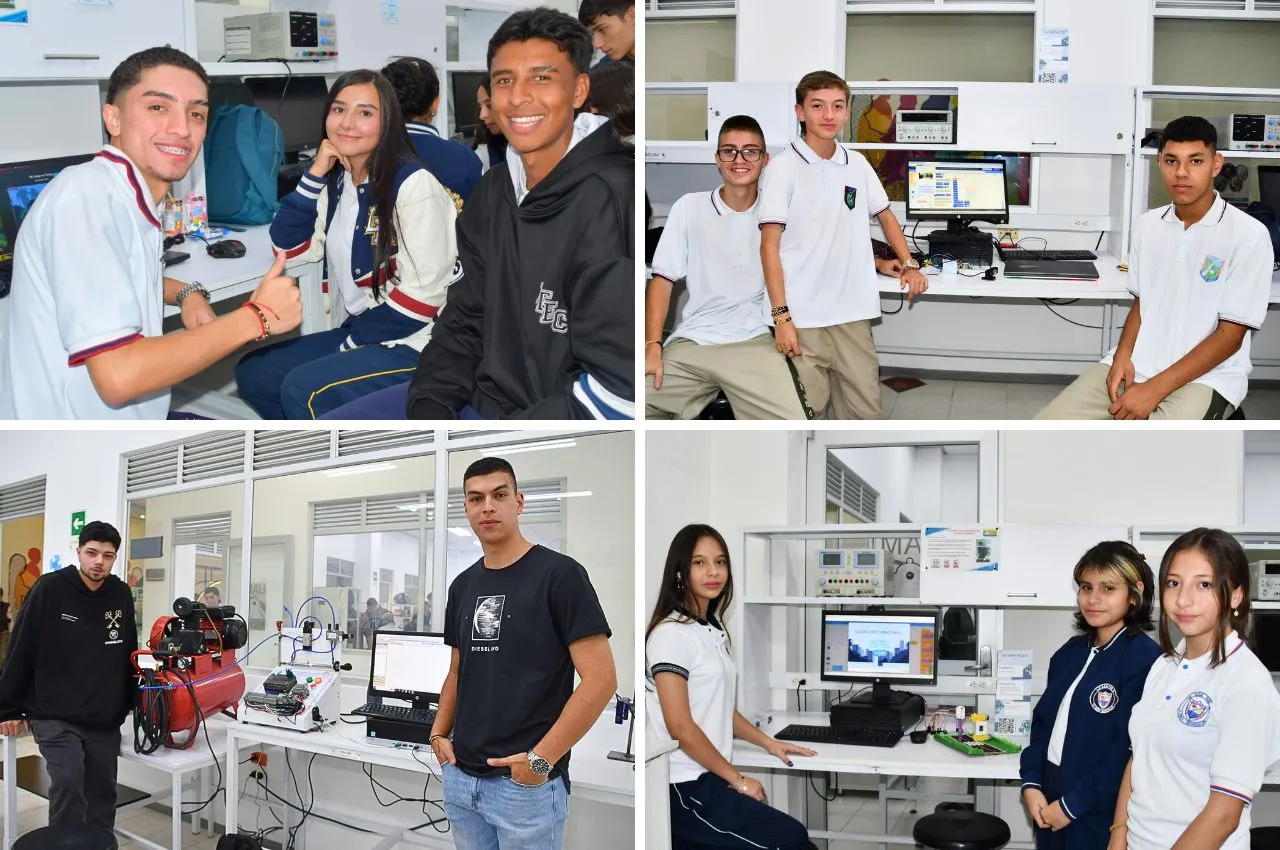 Estudiantes de UTC-UAM en la feria de proyectos.